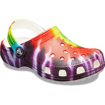 Crocs Classic Tie-Dye Graphic Klumpa Lány Piros | HU 1481NWYB